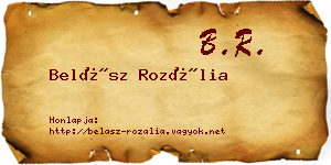 Belász Rozália névjegykártya